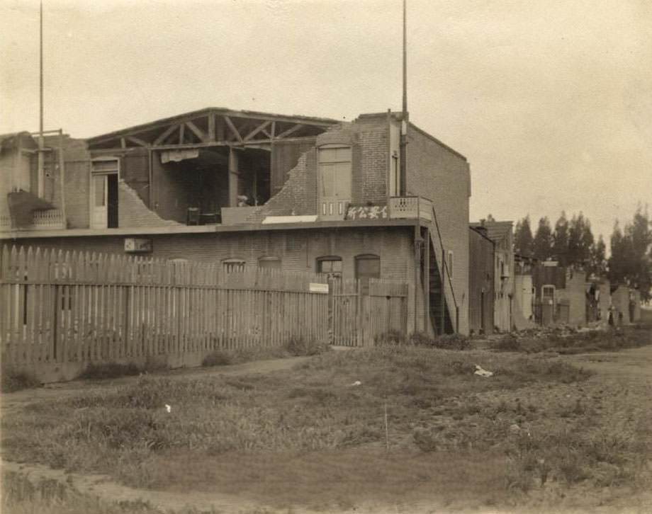 San Jose Chinatown, after the 1906 earthquake.