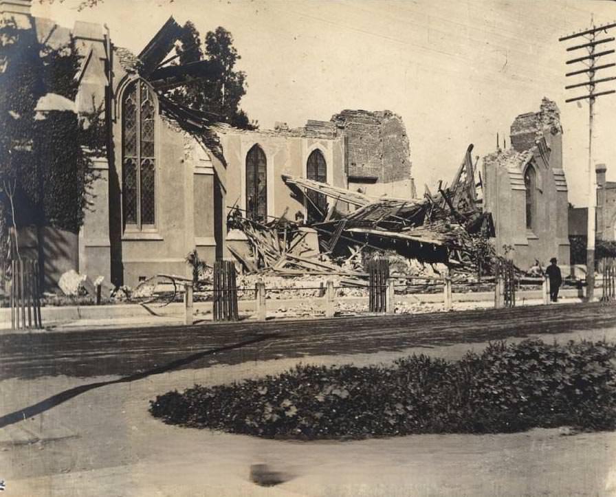 St. Patrick's Church after earthquake, 1906