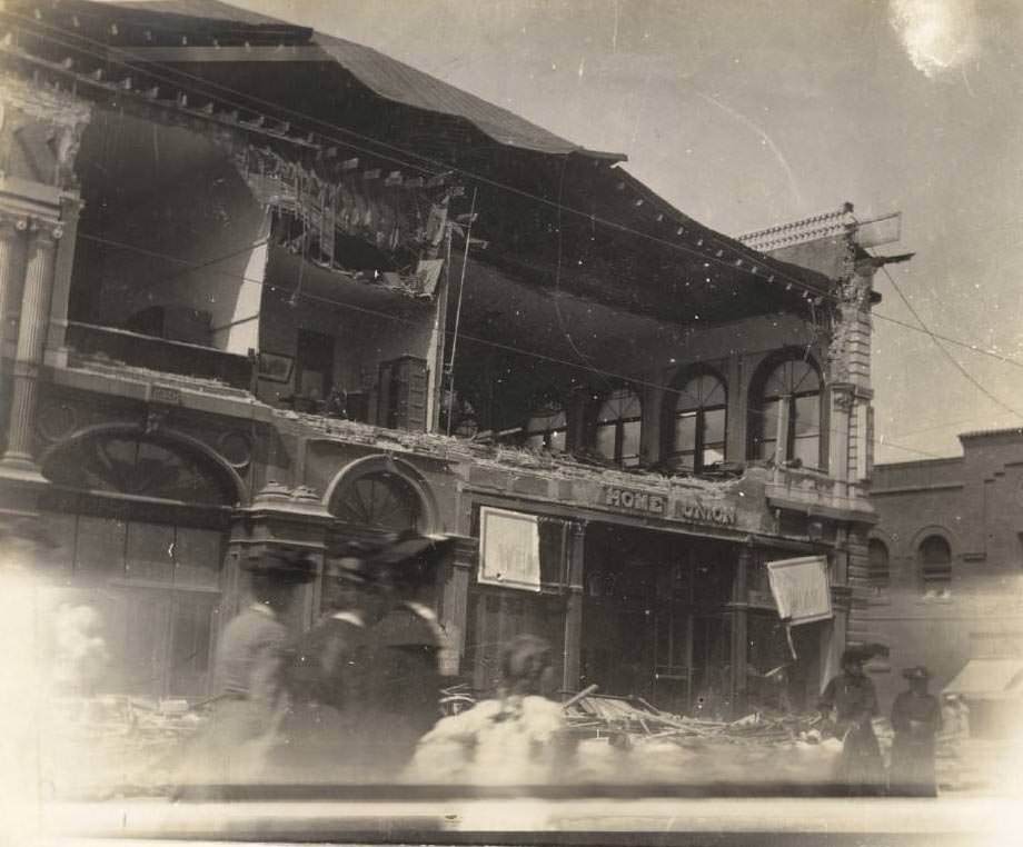 Pacific Coast Business College after Earthquake, 1906