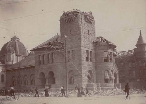 Earthquake Damaged San Jose Main Post Office, 1906