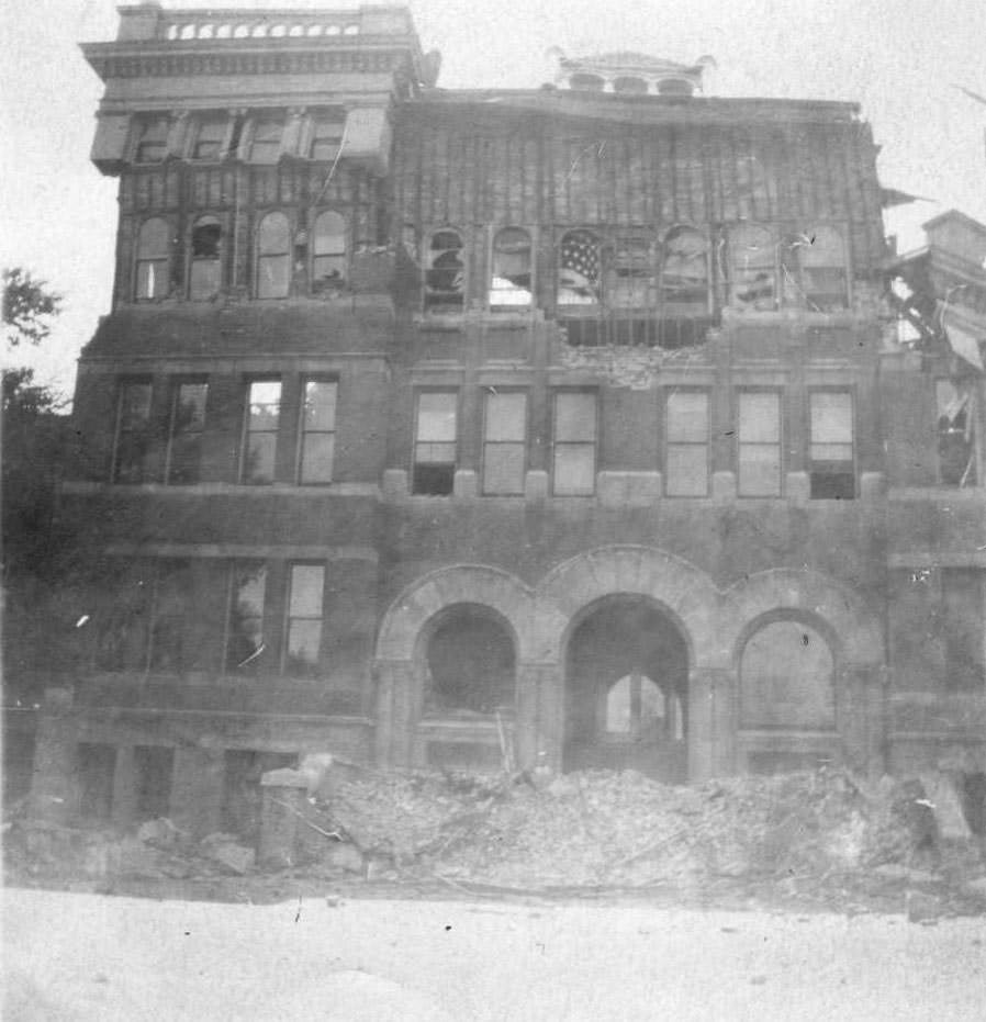 San Jose High School, earthquake damage, 1906