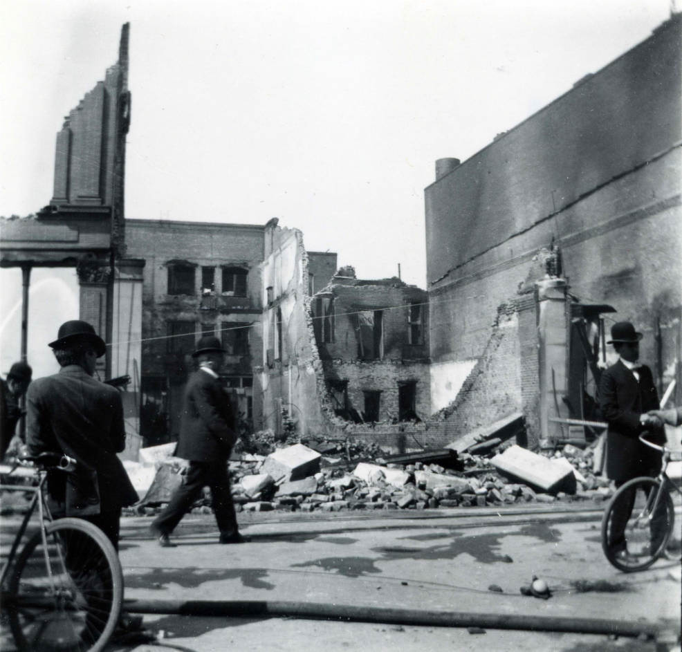 Earthquake damage Downtown San Jose, 1906