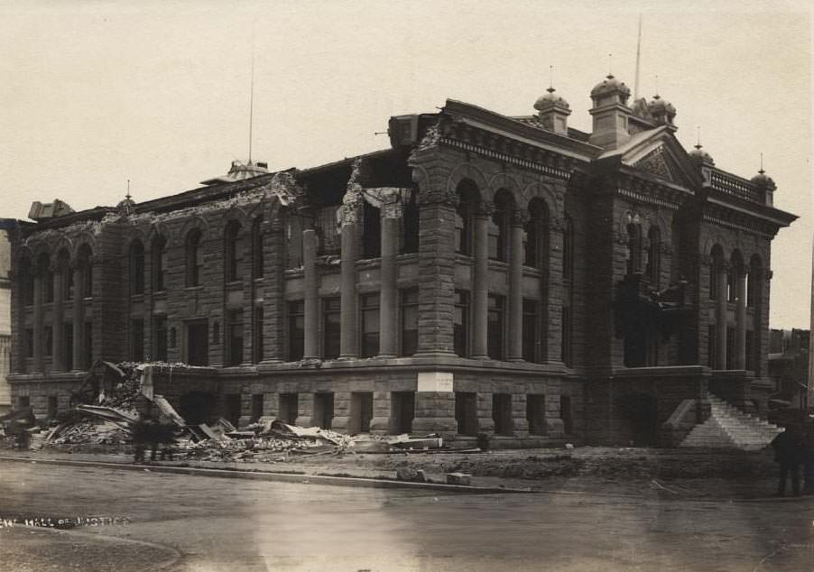 Hall of Justice after 1906 Earthquake, San Jose, 1906