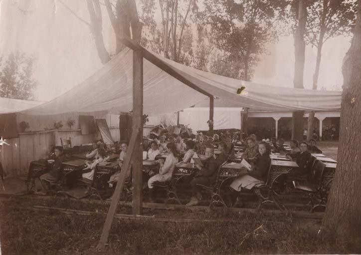 Open Air School after the 1906 Earthquake.
