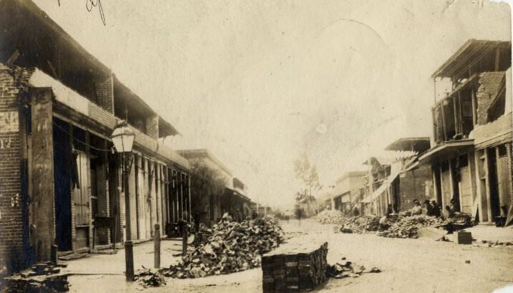 San Jose Chinatown after 1906 earthquake.