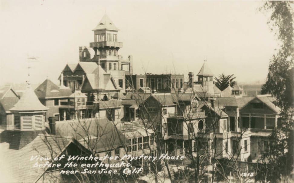 Winchester Mystery House Before the 1906 Earthquake.
