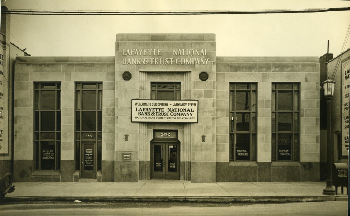 Lafayette National Bank, 1931