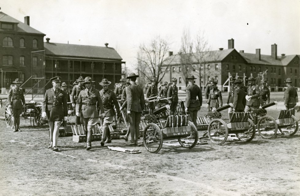 General Inspects Jefferson Barracks' Sixth Infantry, 1937