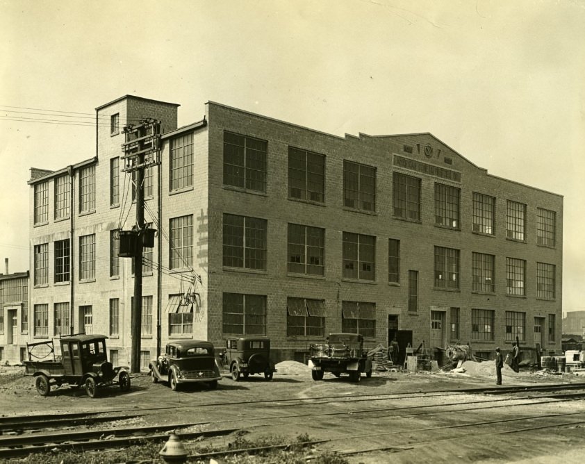 Plant being built by the American Cone and Pretzel Company at 2436 South First street, 1934