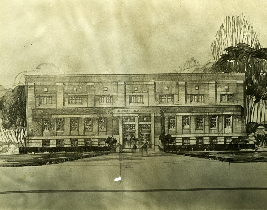 Gamble Community Center Building, 1938