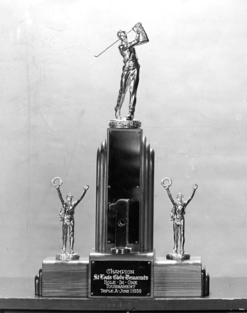 Trophies for 1939 Hole-In-One Tournament, 1939
