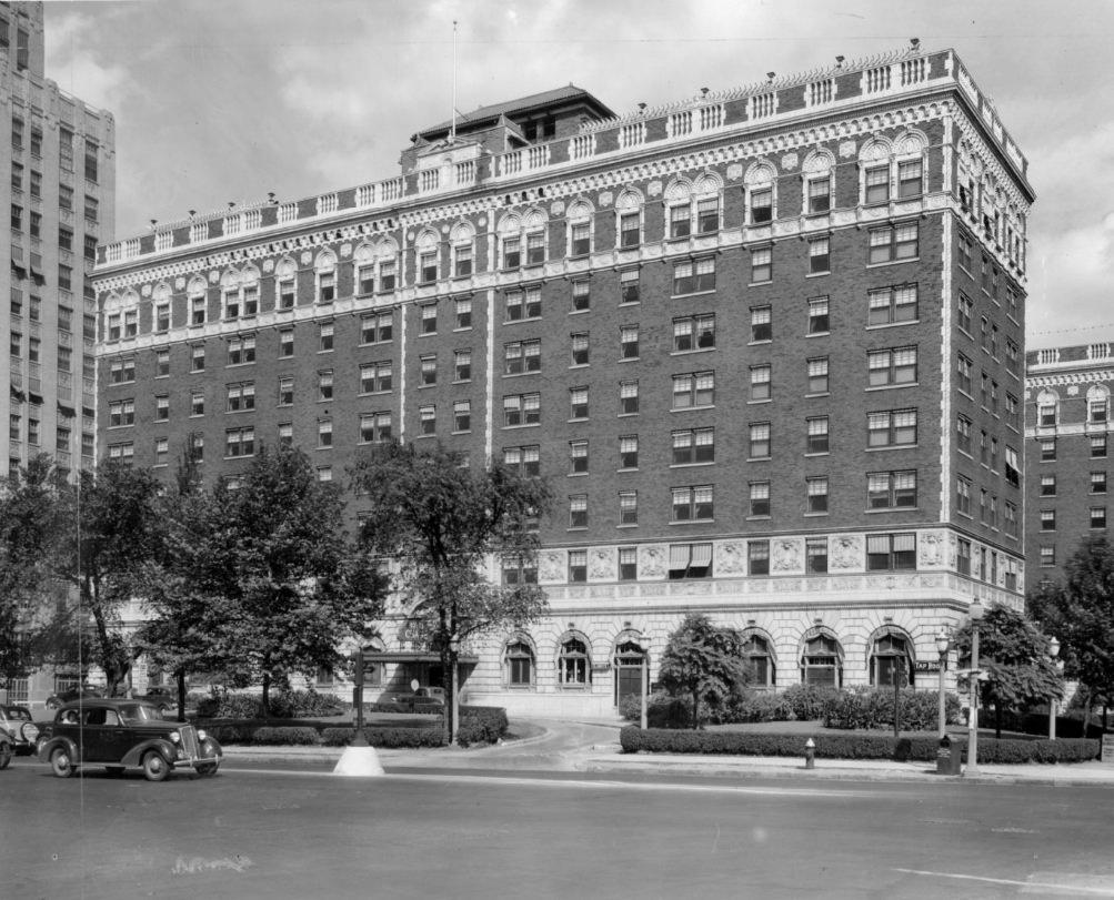 The Chase Park Plaza Hotel, located in St. Louis, Missouri, 1935