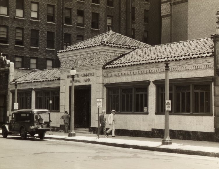 New quarters of the Mercantile-Commerce National Bank in St. Louis at 3608-16 Washington boulevard, 1935