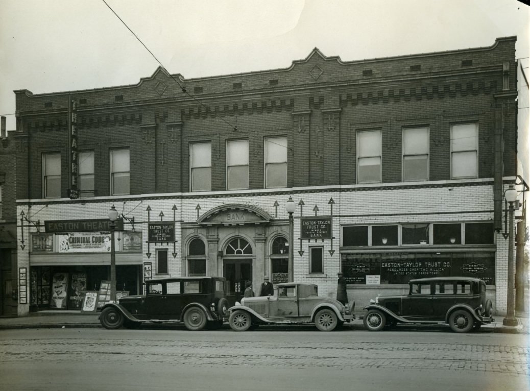 Easton Taylor Trust Co. Exterior Crime Scene, 1931