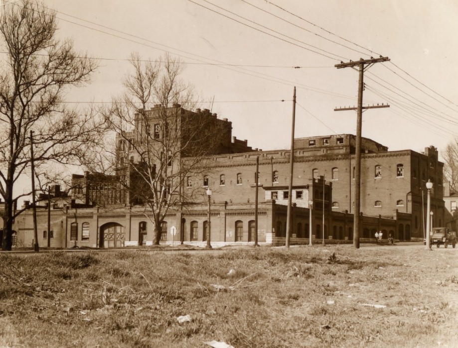 The old Klausmann Brewery at South Broadway and Loren street, which in pre-prohibition days was one of the largest operating in St. Louis, will be razed to save taxes, 1937