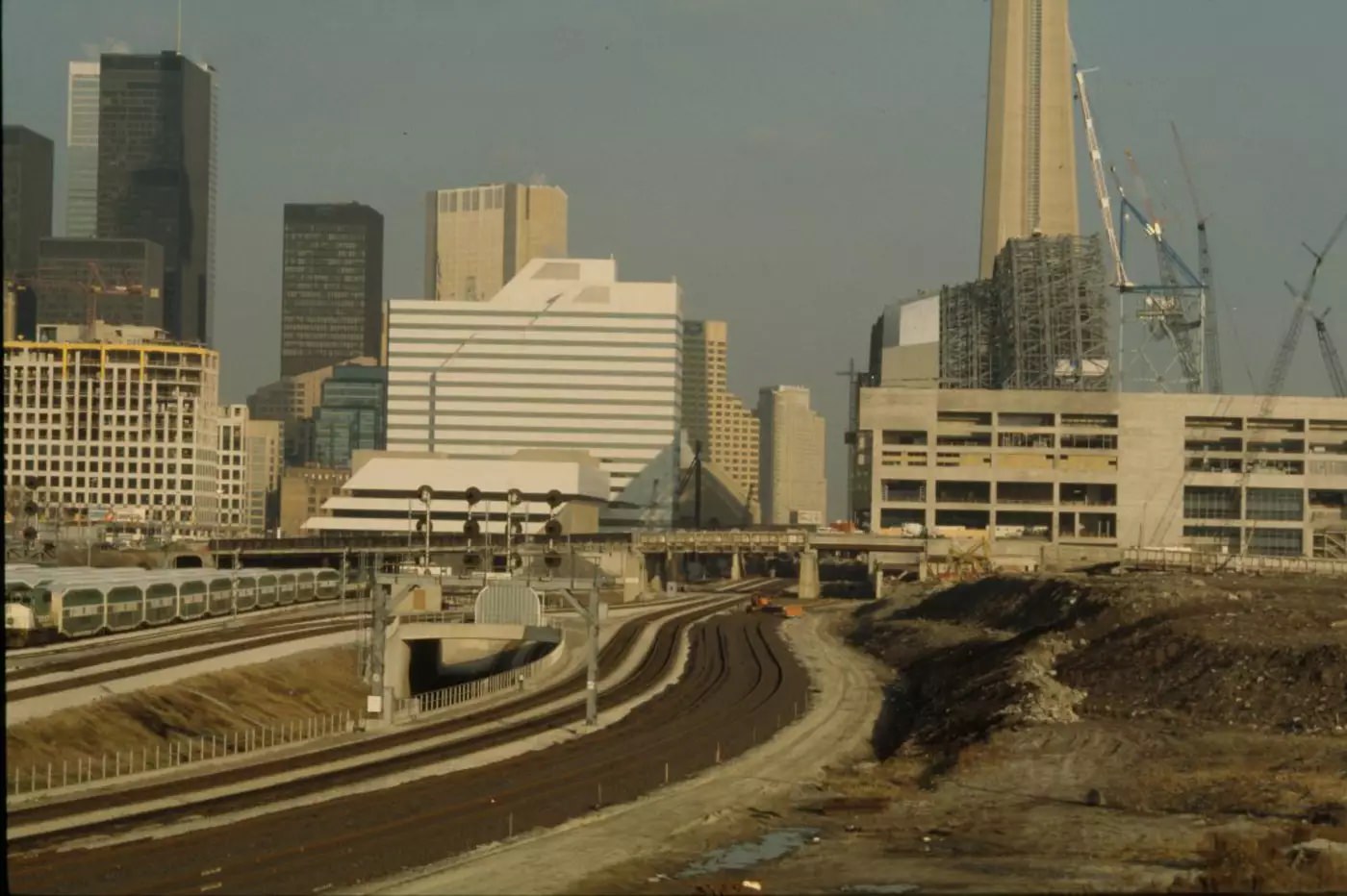 The Skydome under construction, some time around 1988.