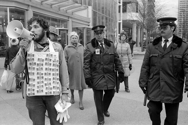 Protester, Toronto, 1983