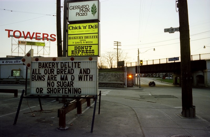 Gerrard East and Carlaw, Toronto, 1982