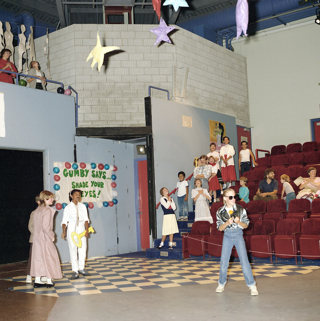 Bye Bye Birdie rehearsal, Scarborough Theatre, 1985