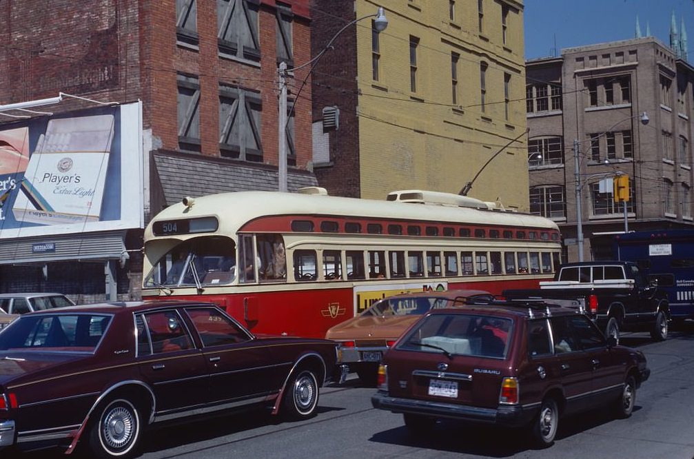 PCC streetcar 4392 on Church Street, south of Richmond Street, 1980