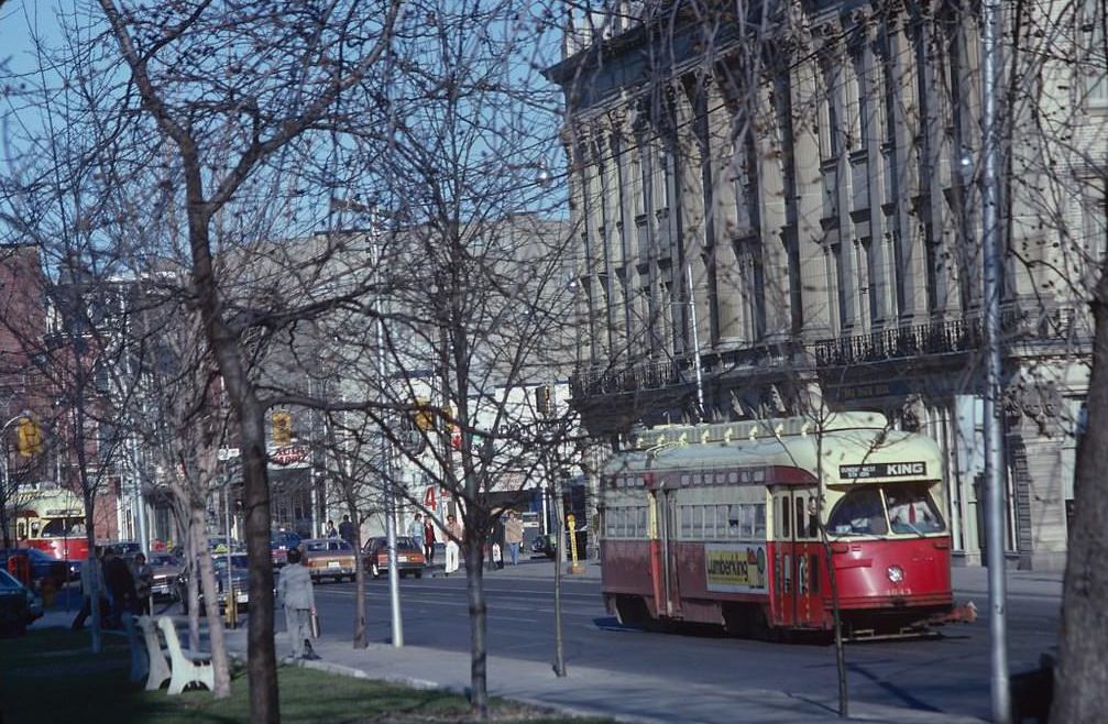 PCC streetcar 4643 on King Street East, 1980