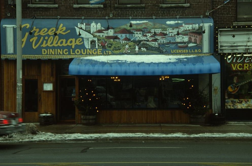 Greek Village Dining Lounge, 551 Danforth Avenue, 1985