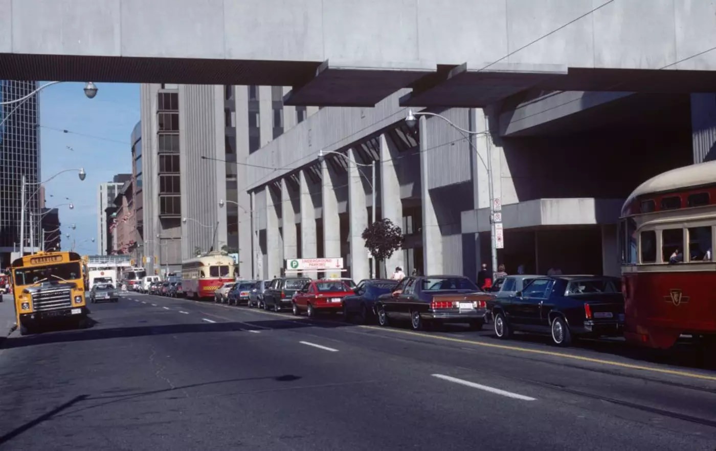 Looking toward Queen and Bay street, 1980s