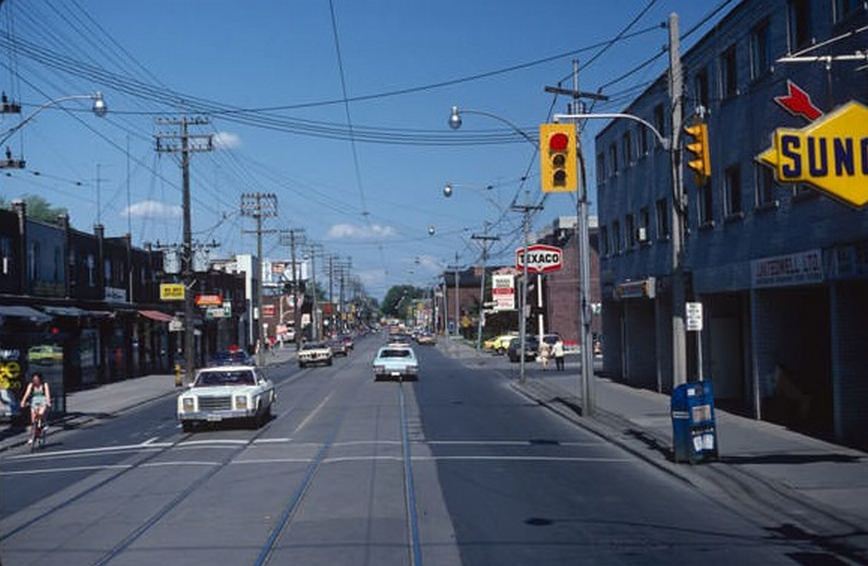 The many gas stations of Queen and Jones, June 6, 1981.