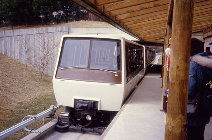 The monorail at the Toronto Zoo, 1980s