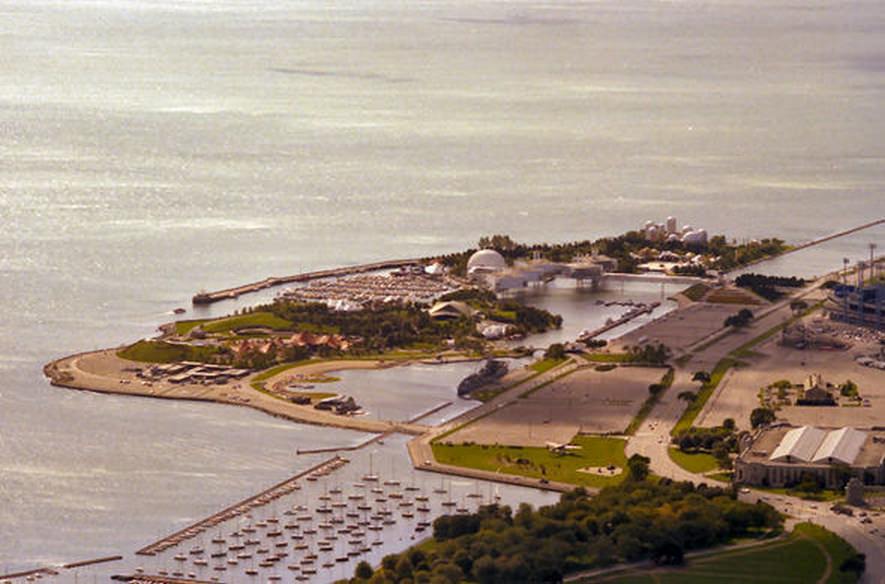 Ontario Place from the CN Tower, 1980s