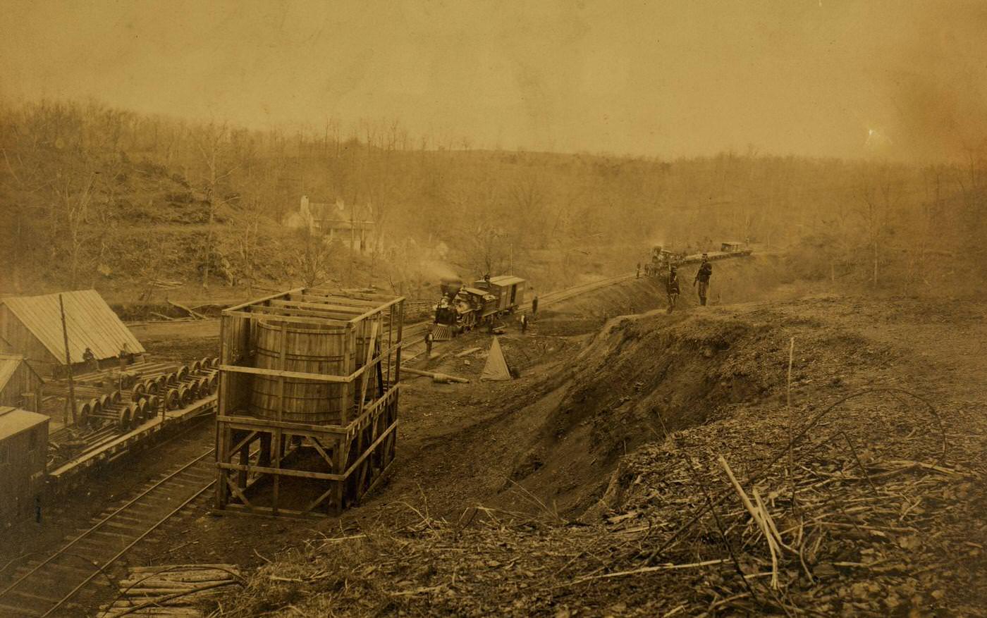 Pope's Head, near burnt bridge, Orange & Alexandria Railroad, 1863