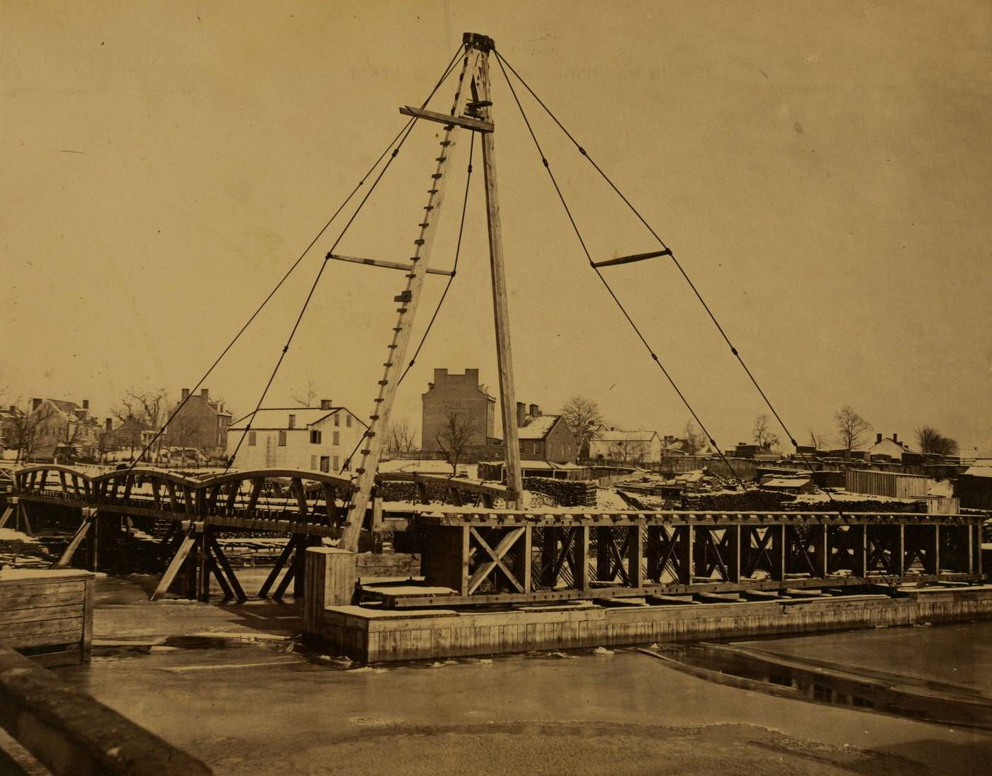 New bridge over Potomac River on the Washington, Alexandria and Georgetown Railroad. Total length 5,104 feet, 1863