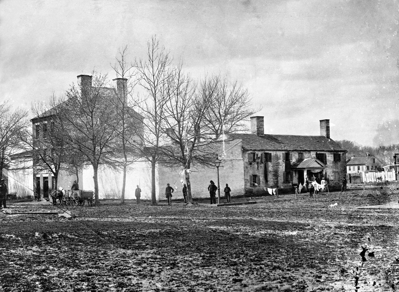 The slave pen and auction house at Alexandria, Virginia, in 1863.