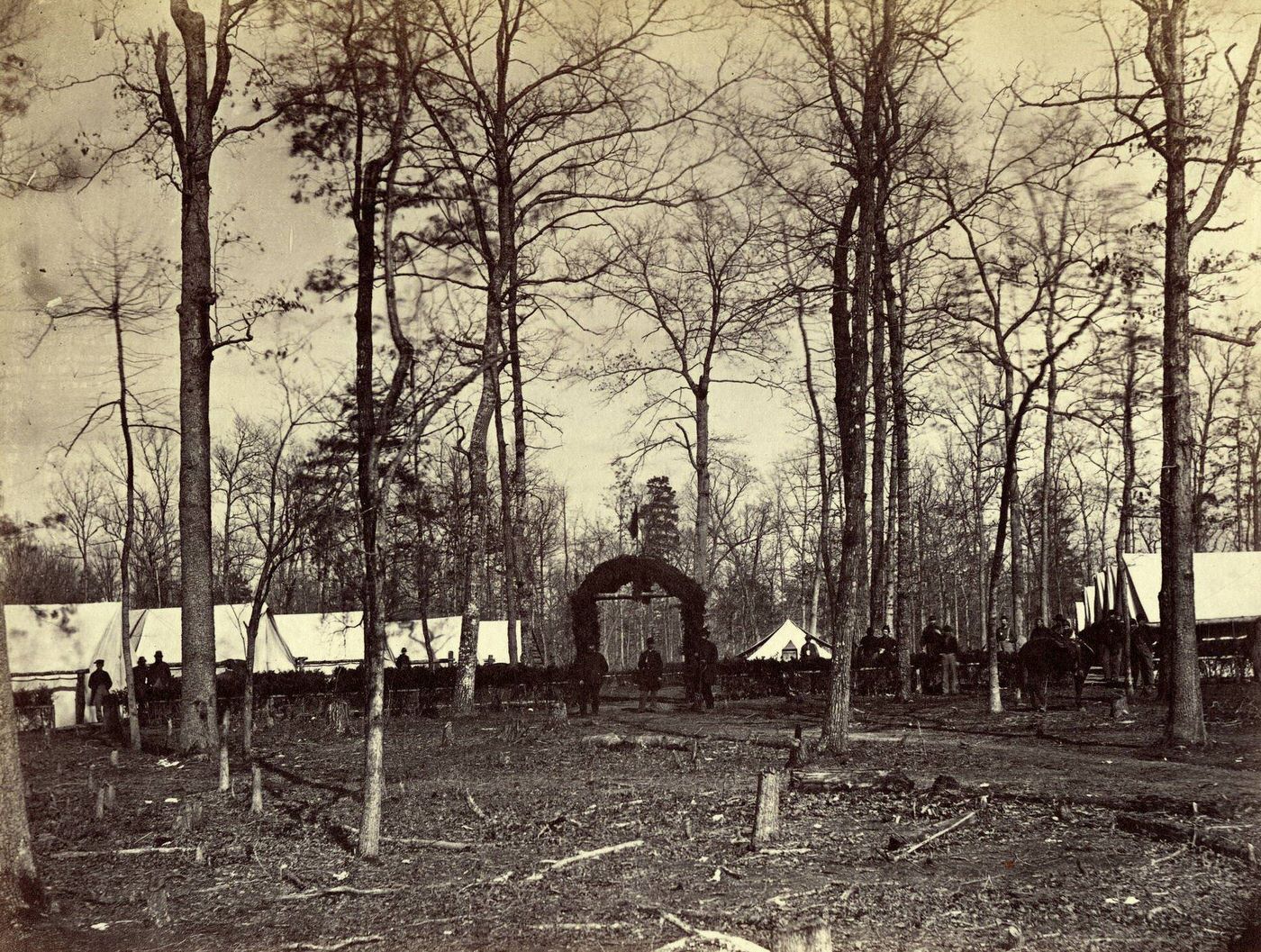 The Field Hospital for the Second Army Corps, established at Brandy Station, VA, February 1864.