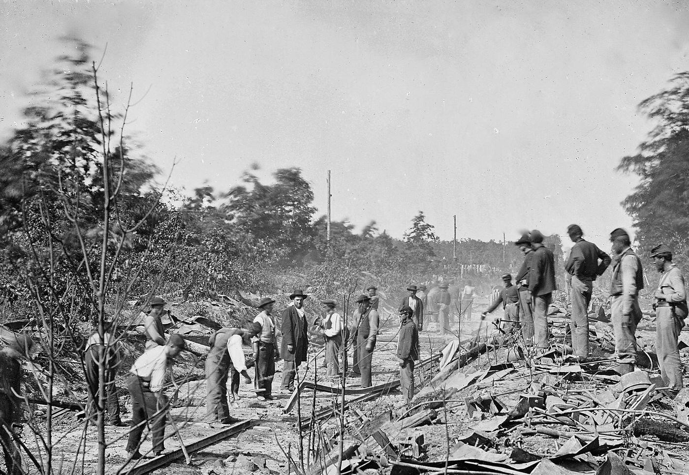 Railroad Repair At Catlett'S Station, 1860s