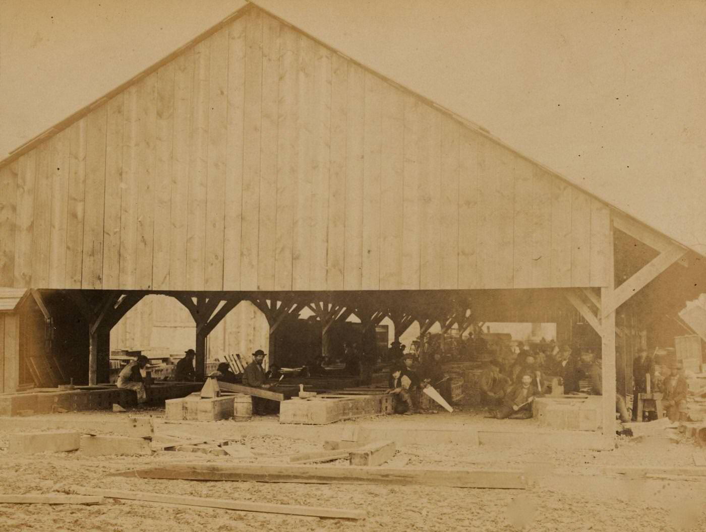 Shed at carpenter shop at Alexandria, 1863