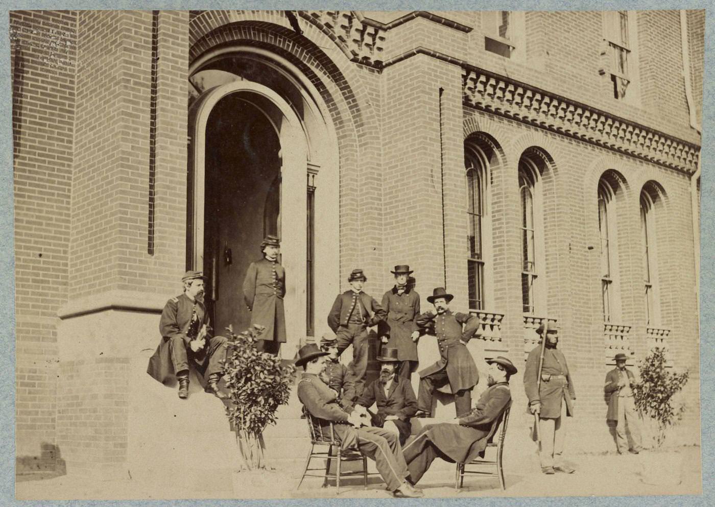 The military took over the Protestant Episcopal Theological Seminary for a hospital.