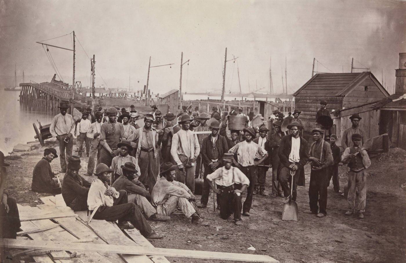 Laborers At Quartermasters Wharf, 1863
