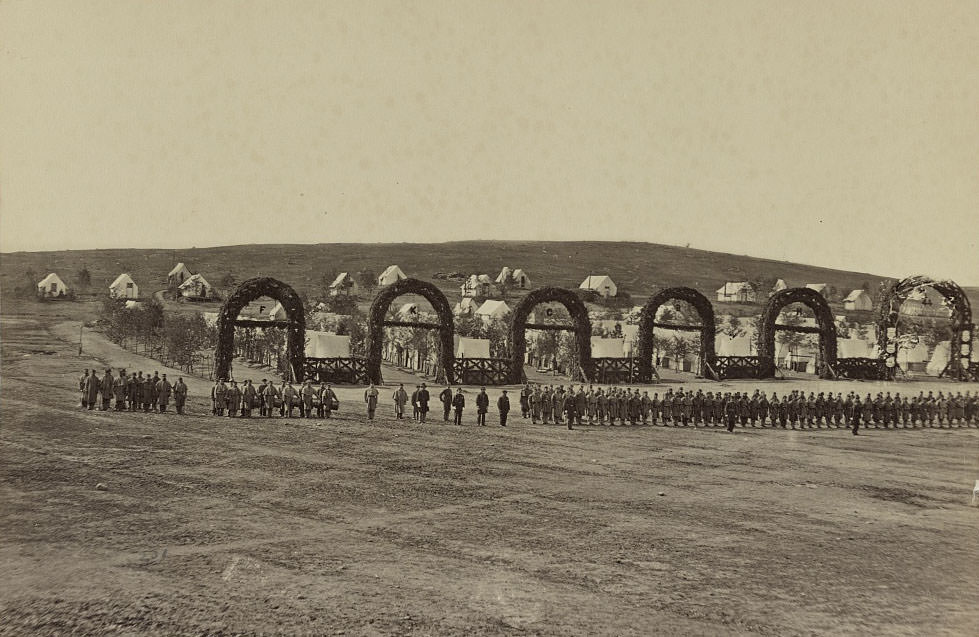 Camp of 44th New York Infantry near Alexandria, 1864