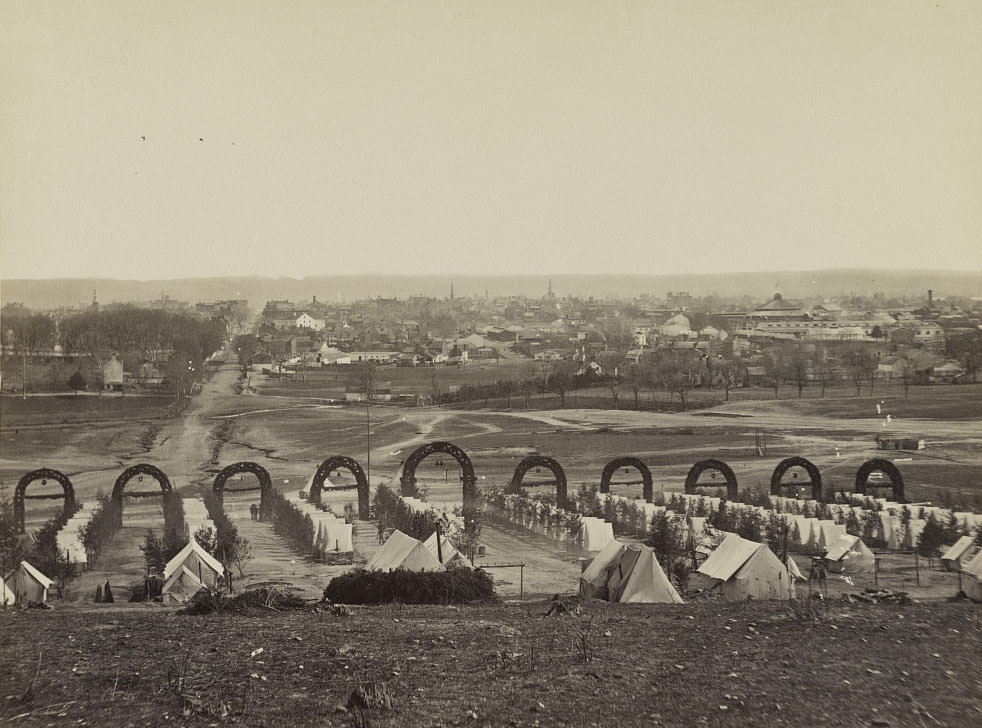 Camp of 44th New York Infantry near Alexandria, 1864