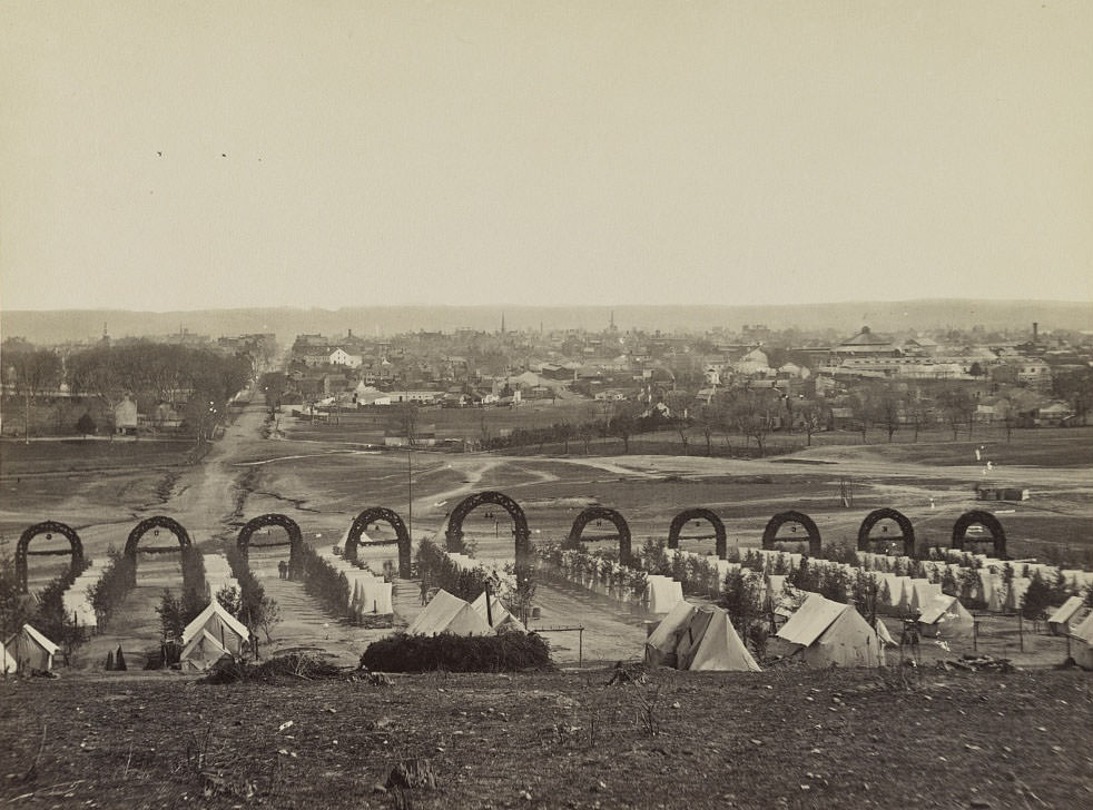 Camp of 44th New York Infantry near Alexandria, 1864