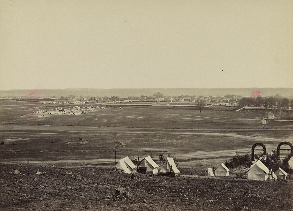 Camp of 44th New York Infantry near Alexandria, 1864