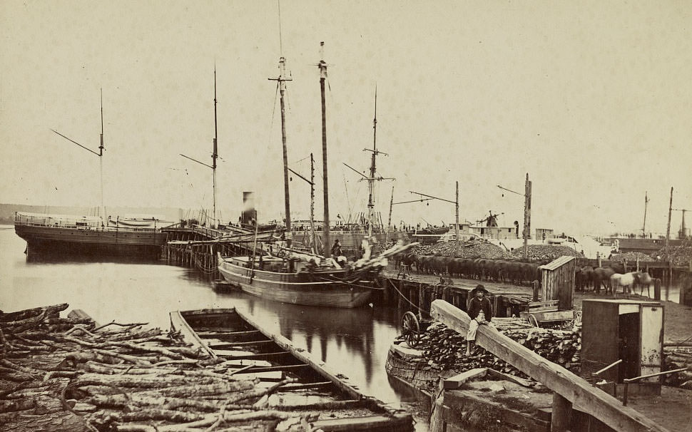 Quartermaster's Wharf, Alexandria, 1865