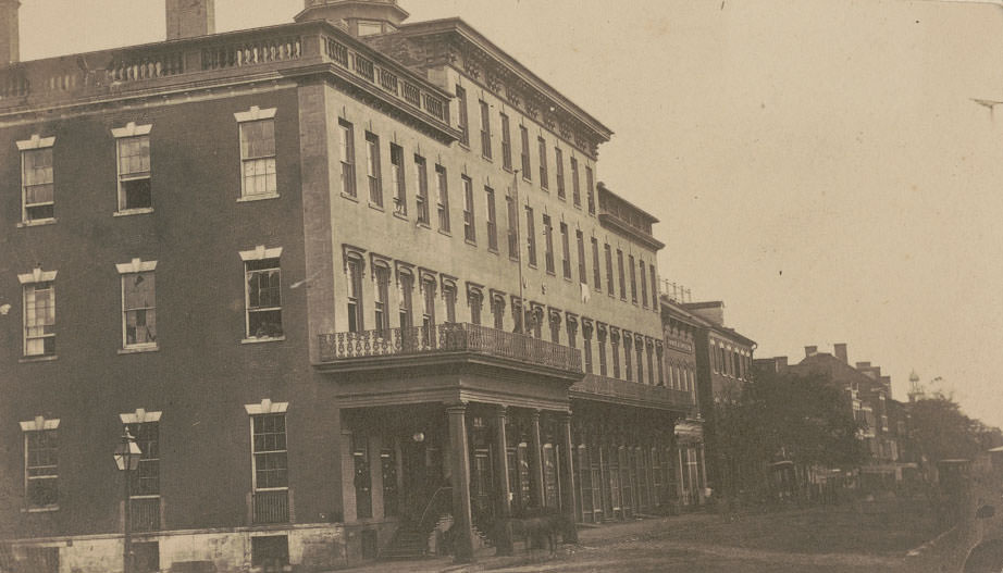 Mansion House Hospital, Mansion House Hotel before and after the Civil War, Alexandria, Virginia, 1861
