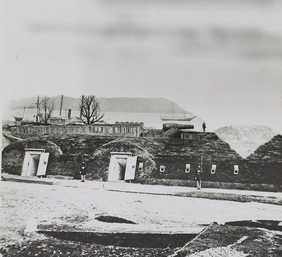 Battery Rodgers, (interior), vicinity, Alexandria, 1860s