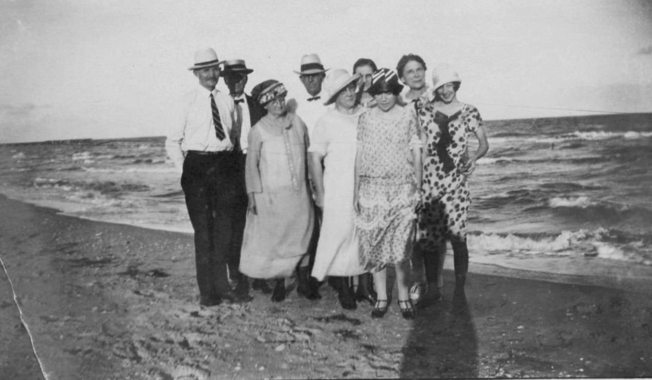 Group of Men and Women on the Beach, 1919