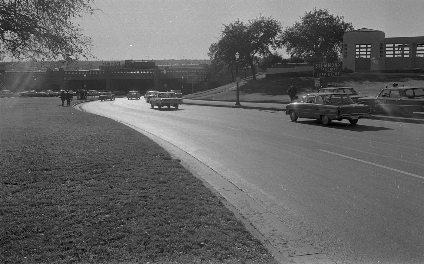 Grassy Knoll, near Dealey Plaza, Dallas, Texas following President John F. Kennedy's assassination, 1963