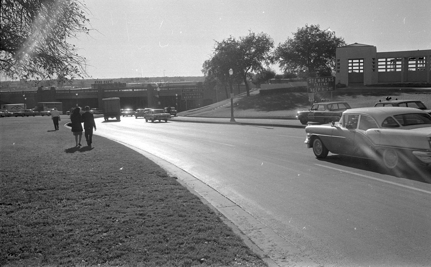 Grassy Knoll, near Dealey Plaza, Dallas, Texas following President John F. Kennedy's assassination, 1963