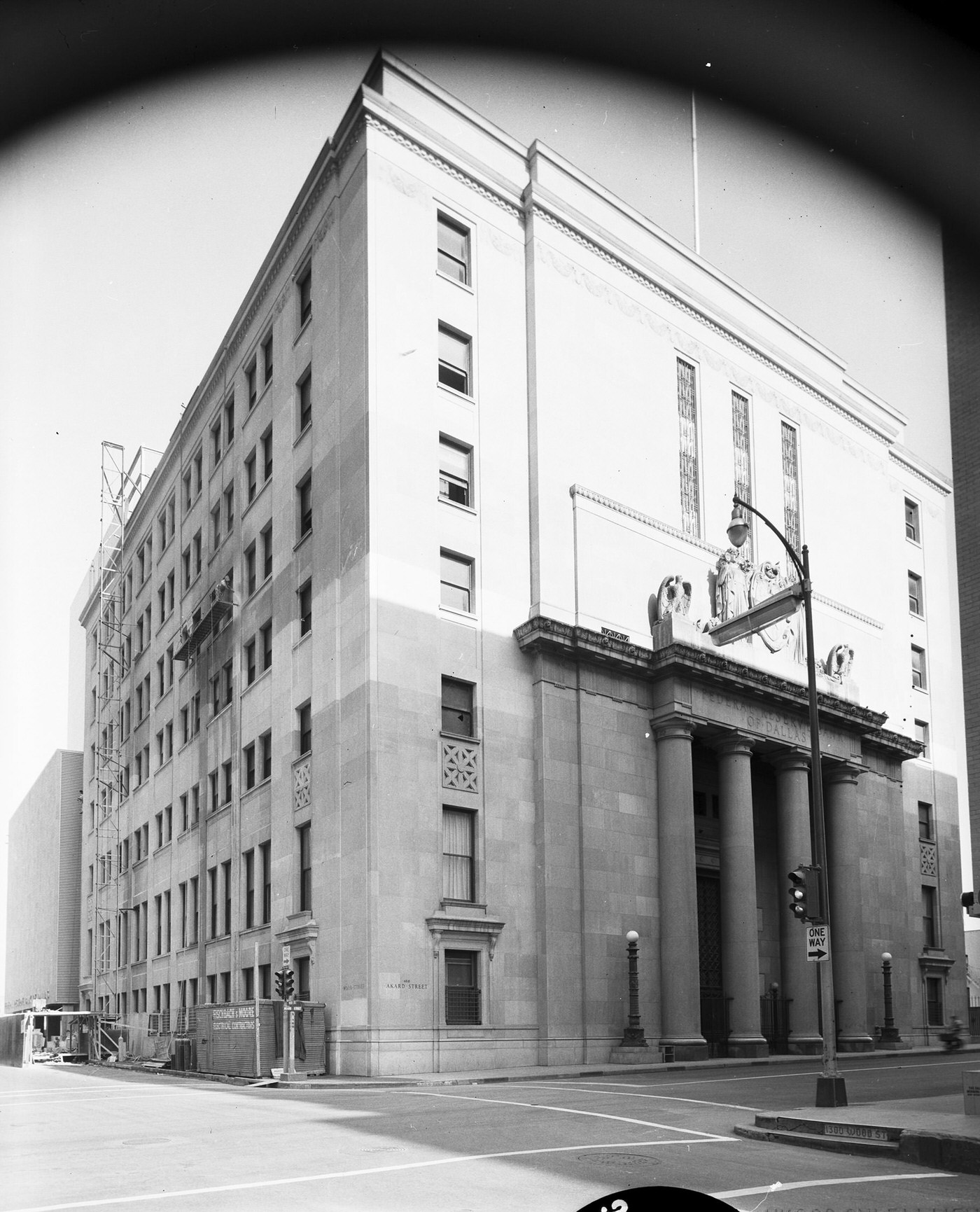 Dallas Federal Reserve Bank building, downtown Dallas, 1960