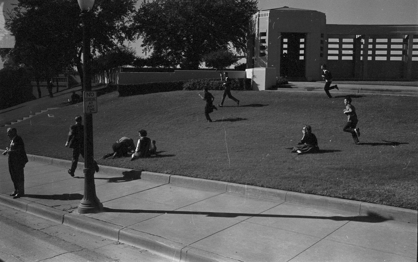 Grassy Knoll, near Dealey Plaza, Dallas, Texas following President John F. Kennedy's assassination, 1963